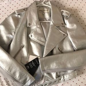 Never worn silver metallic jacket!